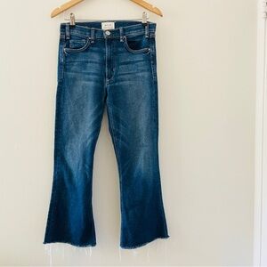 McGuire High Rise Flare Crop Jeans - Raw Hem